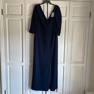 After Six navy formal long dress/gown sz L NWT